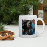 Guitar In Hand, Heart on Fire White Glossy Mug - Beyond T-shirts